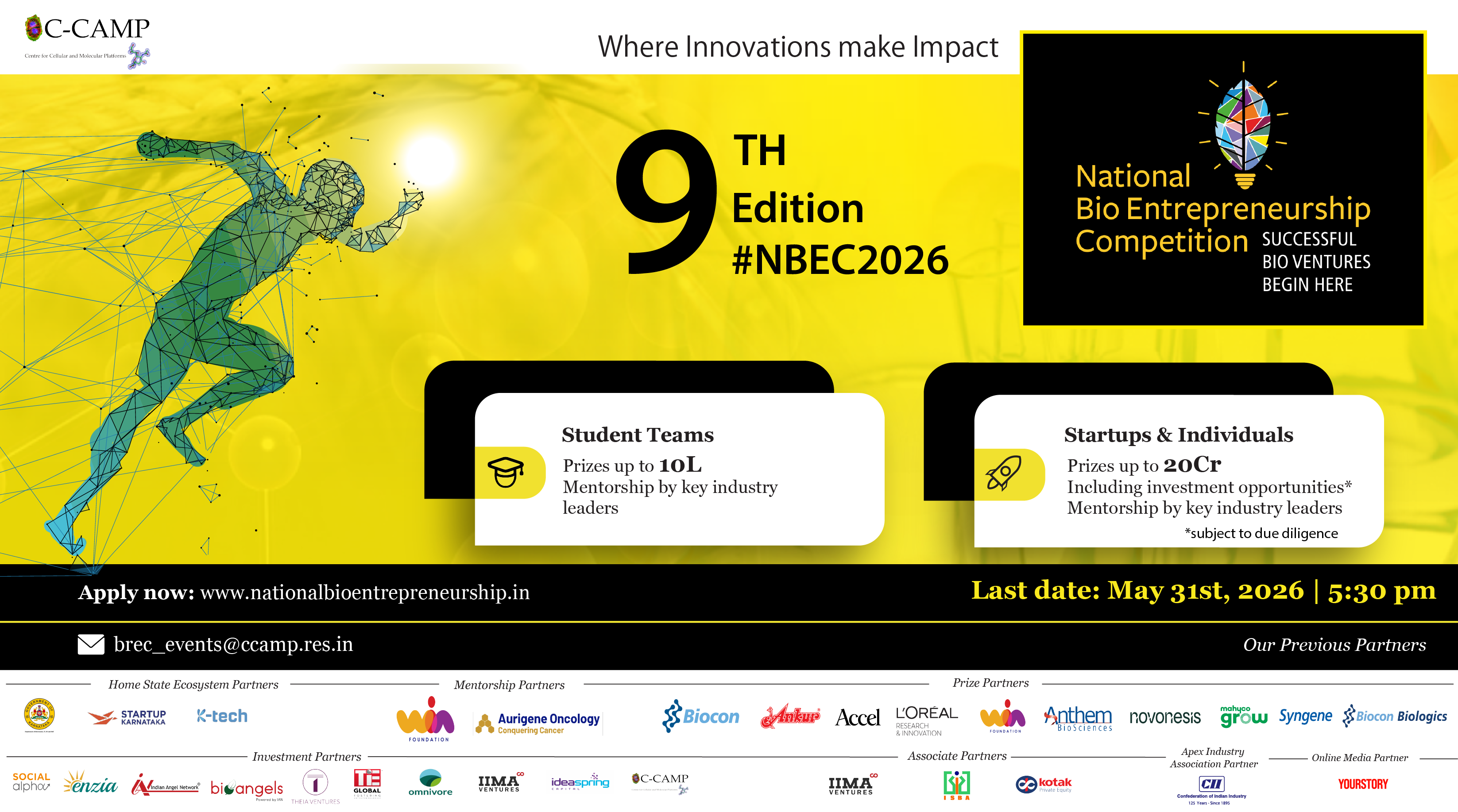 National Bio Entrepreneurship Competition (NBEC) 2026 Event Flyer